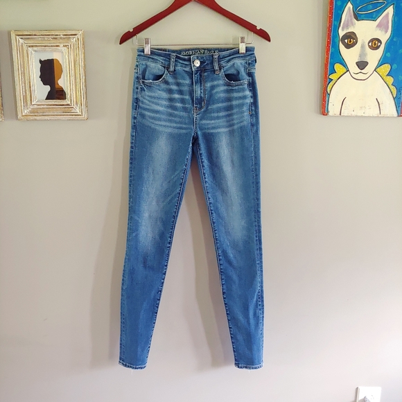 American Eagle Hi-rise Jeggings Size 4 Long - Picture 8 of 12